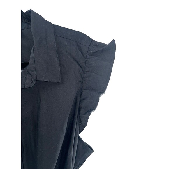 Women's Forever 21+ Black Flutteer Sleeve Woven Shirt Dress Size 3X - Picture 5 of 7